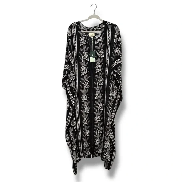 TUCKERNUCK Tnuck Beach Noir‎ Bloom Caftan Dress Coverup - Picture 5 of 12
